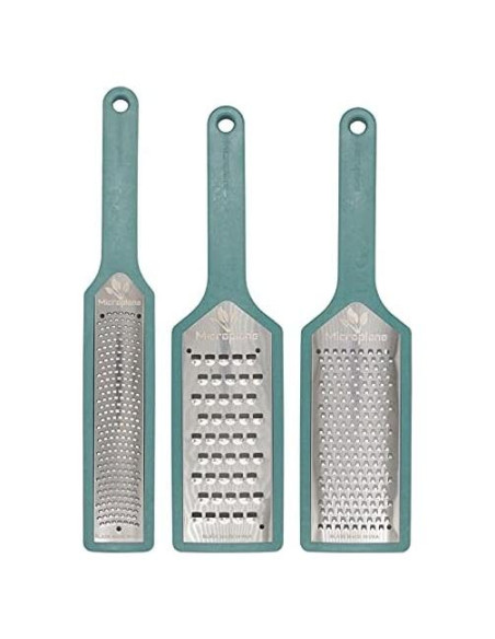Juego de Ralladores de Queso Microplane EcoGrate 3 Piezas Juego de Ralladores de Queso Microplane EcoGrate 3 Piezas