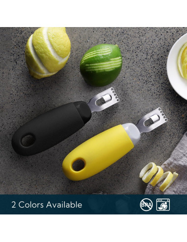 KITCHENDAO Pelador y Rallador de Limón 2 en 1 Acero Inoxidable