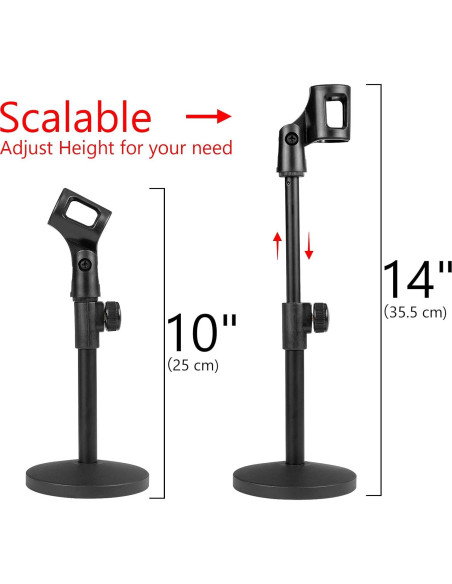 Soporte de Micrófono Geekria Telescópico Ajustable Negro Soporte de Micrófono Geekria Telescópico Ajustable Negro
