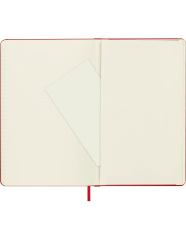 Cuaderno Moleskine Clásico Tapa Dura Grande Rayado Rojo 240 Páginas