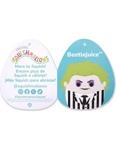 Peluche Squishmallows Beetlejuice 25.4 cm Oficial Jazwares