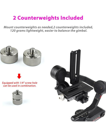 Soporte L Montaje Vertical Akeipho para Zhiyun Weebill-S y DJI Ronin-S Soporte L Montaje Vertical Akeipho para Zhiyun Weebill-S y DJI Ronin-S