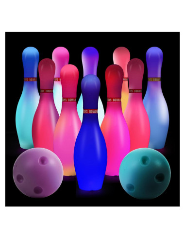 Juego de Bolos Iluminado Zloveleexr para Niños y Adultos