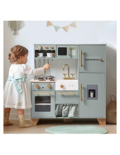 Cocina de Madera ROBOTIME con Refrigerador y Andador Oceánico