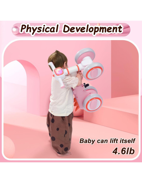 Bicicleta de Equilibrio OULAIZ Rosa para Bebés 1-3 Años Bicicleta de Equilibrio OULAIZ Rosa para Bebés 1-3 Años