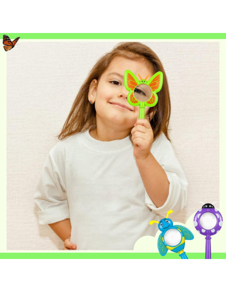 Juego de 3 Lupas de Insectos Oudain para Niños - Aumento 3x Juego de 3 Lupas de Insectos Oudain para Niños - Aumento 3x
