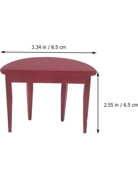Mesa Lateral Miniatura de Madera EXCEART 8.5x6.5 cm Accesorios Mesa Lateral Miniatura de Madera EXCEART 8.5x6.5 cm Accesorios