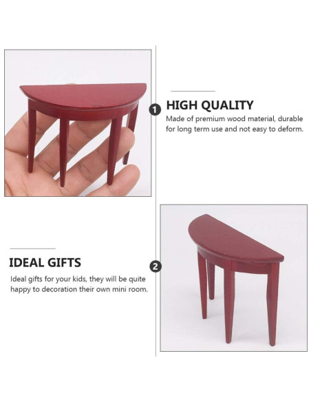 Mesa Lateral Miniatura de Madera EXCEART 8.5x6.5 cm Accesorios Mesa Lateral Miniatura de Madera EXCEART 8.5x6.5 cm Accesorios