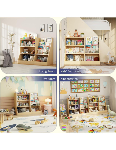 Estante de Libros para Niños IKALIFE 100 cm Natural Estante de Libros para Niños IKALIFE 100 cm Natural