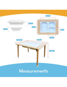Mesa de Actividades Sensoriales 7 Días de Juego Plegable 50 cm 2
