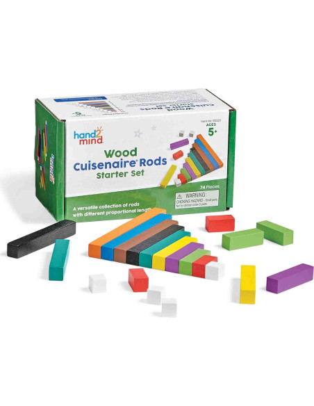 Juego de Varillas Cuisenaire de Madera hand2mind - 15 Juegos de 74 Varillas Juego de Varillas Cuisenaire de Madera hand2mind - 15 Juegos de 74 Varillas