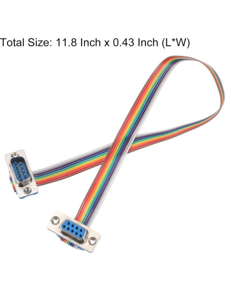 Cable de Cinta IDC 3 Pcs MECCANIXITY DB9 Macho a Hembra 30 cm Cable de Cinta IDC 3 Pcs MECCANIXITY DB9 Macho a Hembra 30 cm