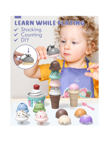 Juego de Tienda de Helados Lehoo para Niños 3-8 Años