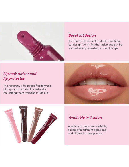 Brillo de Labios Hidratante Mrettick 5 Colores 7.1 ml Brillo de Labios Hidratante Mrettick 5 Colores 7.1 ml