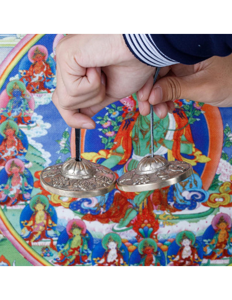 Címbalos Tingsha ZenBless Tibetanos 2 Piezas con Funda Címbalos Tingsha ZenBless Tibetanos 2 Piezas con Funda