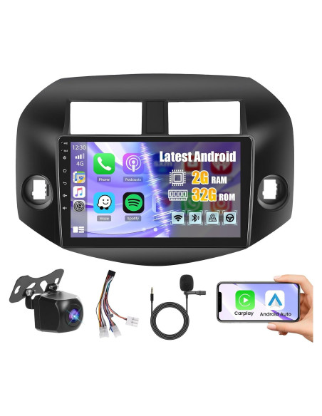 Radio de Coche Roinvou Android 10.1" para Toyota RAV4 2006-2012 Radio de Coche Roinvou Android 10.1" para Toyota RAV4 2006-2012
