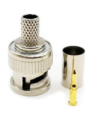 Paquete de 10 Conectores BNC Macho Crimp para Coaxiales RG59/62