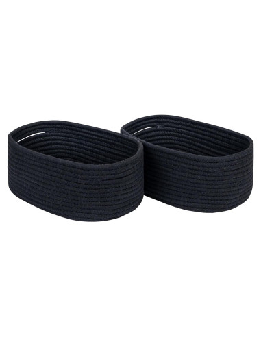 Cestas de Almacenamiento Negras CubesLand 30.5x20.3x12.7 cm 2 Pcs