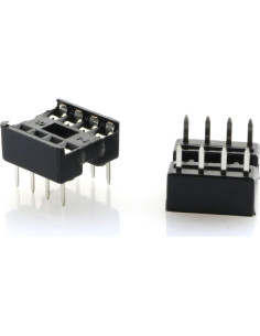 Zócalo IC DIP 8 Pines Tegg 60 PCS Soldadura Negro 2