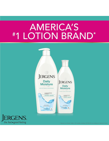 Jergens Hidratante Diario 621 ml para Piel Seca con Proteínas de Seda Jergens Hidratante Diario 621 ml para Piel Seca con Proteínas de Seda