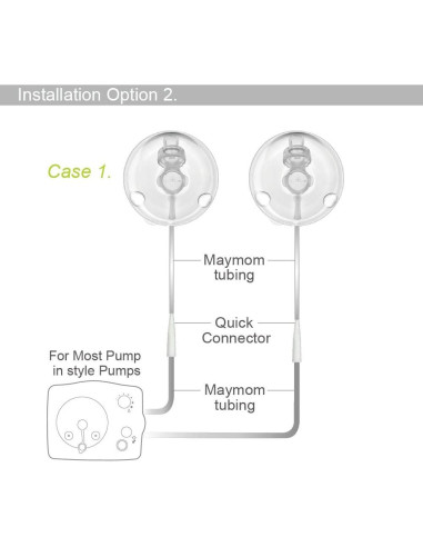 Kit de Tubos Maymom para Conectar Copas Freemie a Bomba Medela