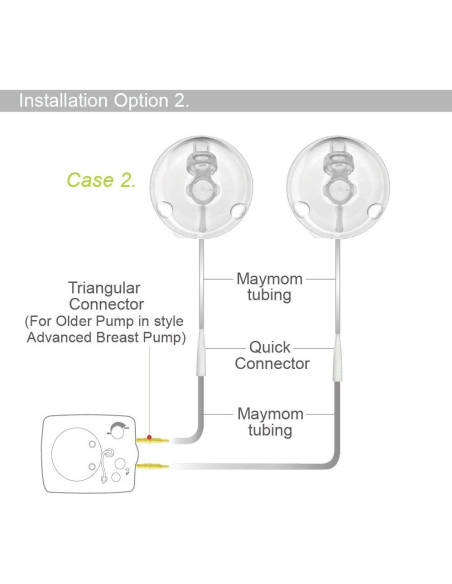 Kit de Tubos Maymom para Conectar Copas Freemie a Bomba Medela Kit de Tubos Maymom para Conectar Copas Freemie a Bomba Medela