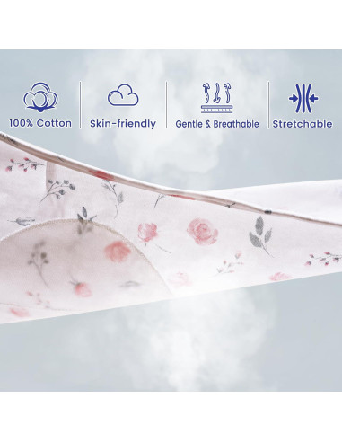 Saco de Dormir Swaddle PHF 100% Algodón Floral 3 Piezas