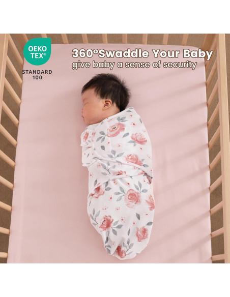 Saco de Dormir Swaddle PHF 100% Algodón Floral 3 Piezas Saco de Dormir Swaddle PHF 100% Algodón Floral 3 Piezas