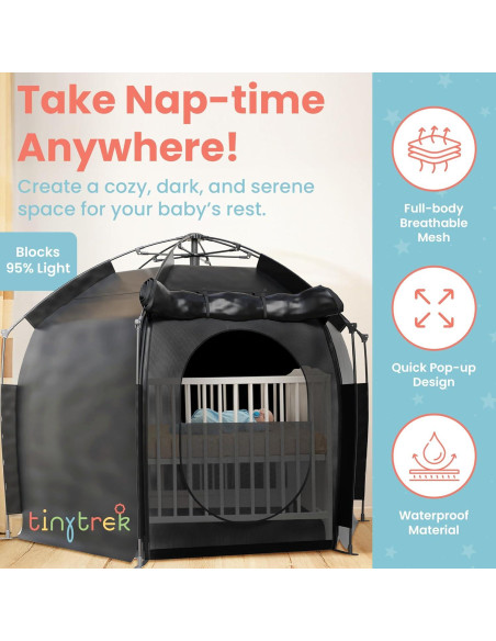 Tienda de Cuna TinyTrek Domo Portátil para Bebés - Cubierta Impermeable Tienda de Cuna TinyTrek Domo Portátil para Bebés - Cubierta Impermeable