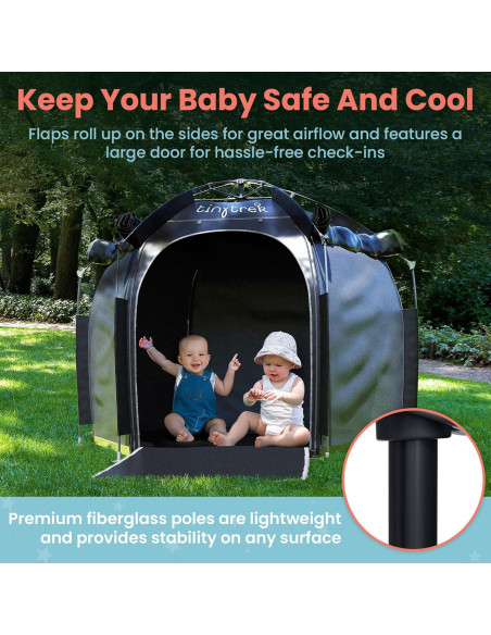 Tienda de Cuna TinyTrek Domo Portátil para Bebés - Cubierta Impermeable Tienda de Cuna TinyTrek Domo Portátil para Bebés - Cubierta Impermeable
