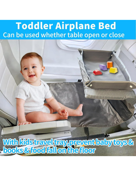 Cama de avión para niños NNOODUST con bandeja de viaje Cama de avión para niños NNOODUST con bandeja de viaje