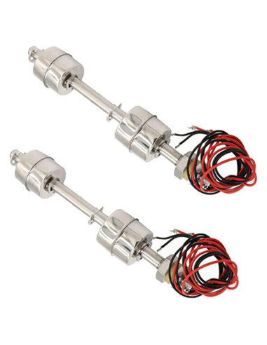 Interruptor de Flotador Doble Bola Acero Inoxidable 2 Pcs 100mm