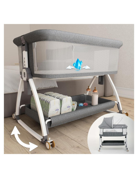 Cuna de Lado Earth&ME para Bebés - Co-Sueño Seguro, Ajustable Cuna de Lado Earth&ME para Bebés - Co-Sueño Seguro, Ajustable