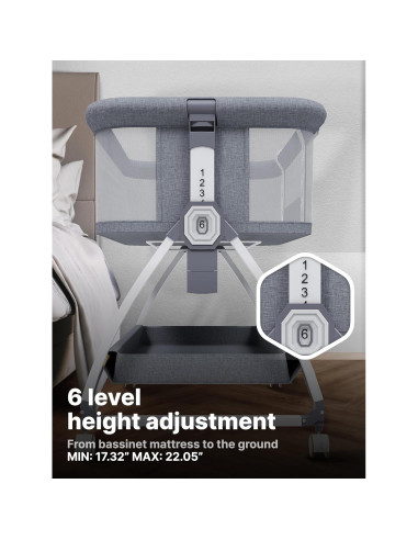 Cuna de Lado Earth&ME para Bebés - Co-Sueño Seguro, Ajustable