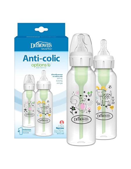 Biberón Estrecho Anti-Cólico Dr. Brown's 250 mL 2-Pack Biberón Estrecho Anti-Cólico Dr. Brown's 250 mL 2-Pack