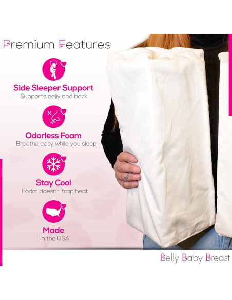 Cojines en forma de cuña para embarazo - Cojín para dormir de lado Cojines en forma de cuña para embarazo - Cojín para dormir de lado