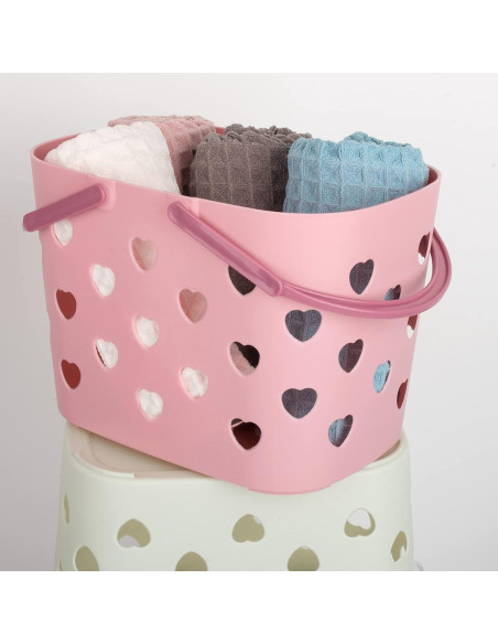 Cesta de Ducha Portátil Anyoifax Rosa 24.9x15.5x16.5 cm Cesta de Ducha Portátil Anyoifax Rosa 24.9x15.5x16.5 cm