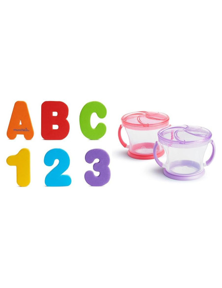 Juego de Letras y Números para Baño Munchkin Learn con Recipientes Juego de Letras y Números para Baño Munchkin Learn con Recipientes