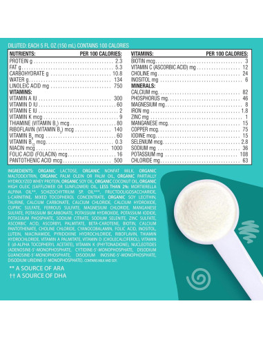 Fórmula Infantil Orgánica Suave Earth's Best 595g con DHA y ARA