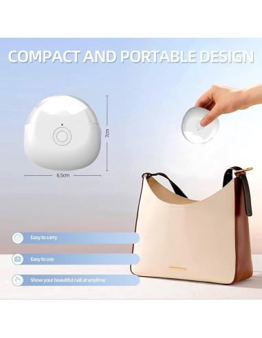 Cortauñas Eléctrico FabMay Beauty con Luz LED y 2 Velocidades