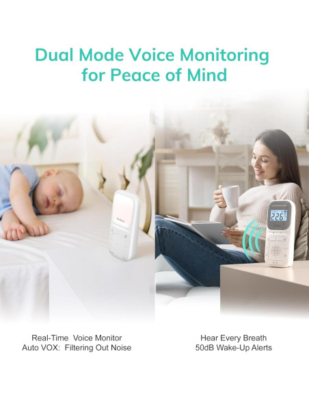 Monitor de Audio Portátil Dr.Care DC-ABM002 para Bebés Monitor de Audio Portátil Dr.Care DC-ABM002 para Bebés