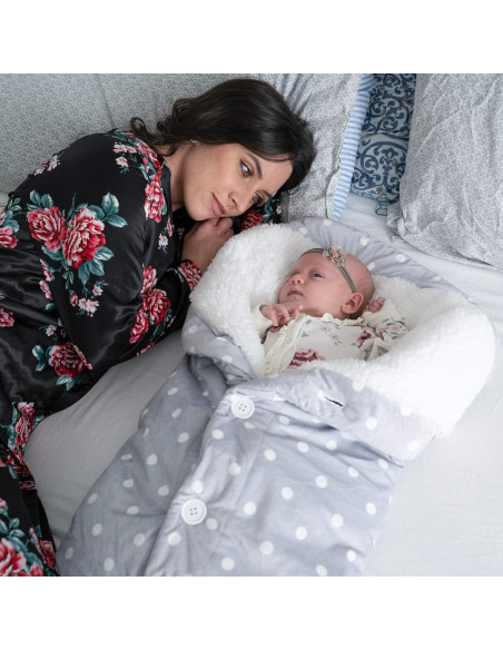 Manta Envueltoria Snuggle Baby Gris Puntos Blancos 0-3 Meses Manta Envueltoria Snuggle Baby Gris Puntos Blancos 0-3 Meses