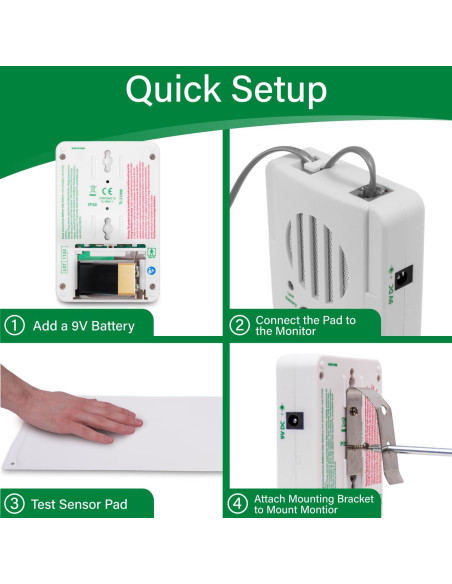 Alarma de salida de silla Smart Caregiver con almohadilla de detección Alarma de salida de silla Smart Caregiver con almohadilla de detección