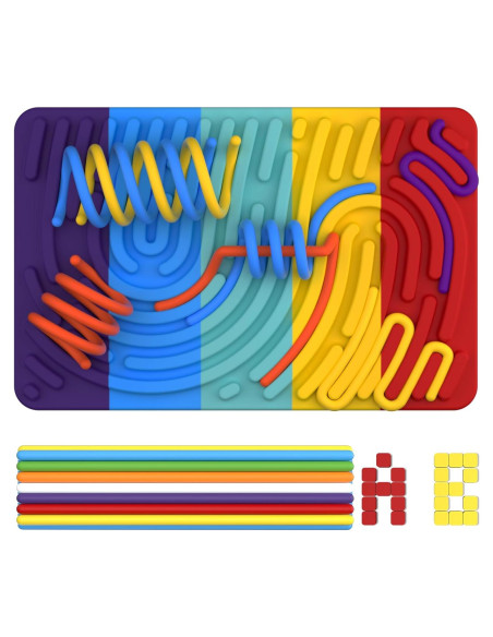 Tablero de Actividad Sensorial Uucoco Colorido para Niños 3+ Tablero de Actividad Sensorial Uucoco Colorido para Niños 3+