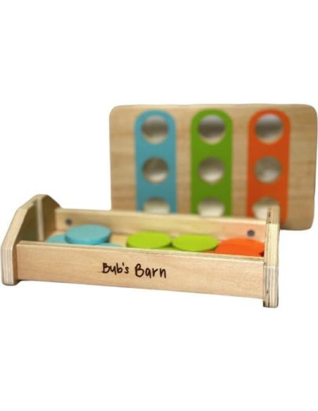 Juguete Educativo Coin Drop de Madera Bub's Barn 25.4x15.2cm Juguete Educativo Coin Drop de Madera Bub's Barn 25.4x15.2cm