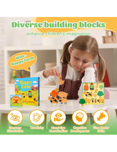Puzzle Educativo de Granja Montessori PE350 para Niños 3+