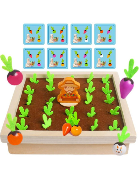 Juego Educativo de Madera Skrtuan - Cosecha de Zanahorias 23.5cm Juego Educativo de Madera Skrtuan - Cosecha de Zanahorias 23.5cm