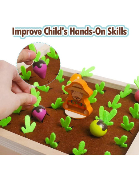 Juego Educativo de Madera Skrtuan - Cosecha de Zanahorias 23.5cm Juego Educativo de Madera Skrtuan - Cosecha de Zanahorias 23.5cm