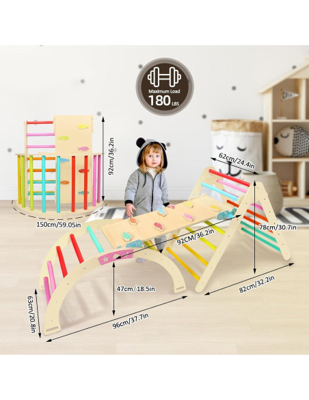 Conjunto de Escalada Montessori Pikler Edutree 8-en-1 Madera Conjunto de Escalada Montessori Pikler Edutree 8-en-1 Madera