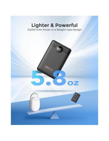 Cargador Portátil VEEKTOMX 10000mAh Carga Rápida 22.5W